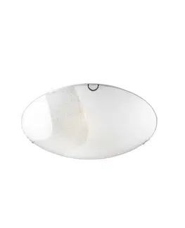 Klasická stropní svítidla NOVA LUCE stropní svítidlo QUALE bílé sklo a křišťál E27 2x12W 8361601