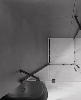 Sprchové kouty MEXEN/S Velar Duo čtvercový sprchový kout 80 x 80, transparent, černá 871-080-080-02-70
