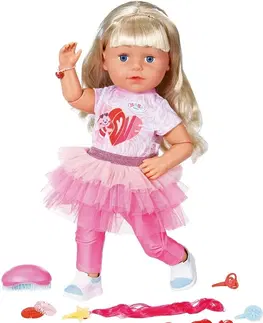 Hračky panenky ZAPF CREATION -  Starší sestřička BABY born Play & Style, blondýnka, 43 cm
