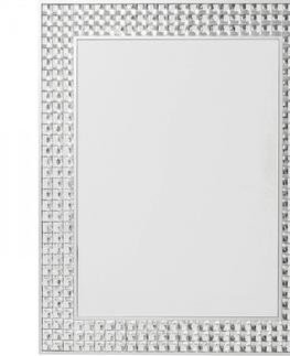 Nástěnná zrcadla KARE Design Nástěnné zrcadlo Crystals - stříbrné, 80x100cm