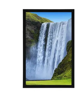Příroda Plakát ikonický vodopád na Islandu