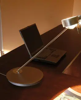 Stolní lampy Top Light 2-světelná stolní lampa PUK TABLE, matný chrom