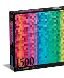 Hračky puzzle CLEMENTONI - Puzzle 1500 dílků Colorboom - Pixel
