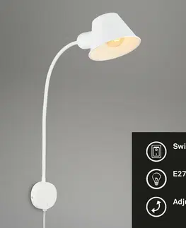 Moderní bodová svítidla BRILONER Noční lampička 55 cm 1x E27 10W bílé BRI 2089-016