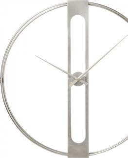 Nástěnné hodiny KARE Design Nástěnné hodiny Clip - stříbrné, Ø60 cm