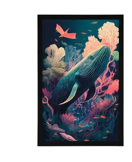 Podmořský svět Plakát surrealistická velryba