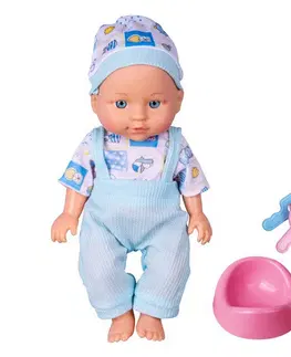 Hračky panenky WIKY - Miminko čůrající s příslušenstvím 28 cm