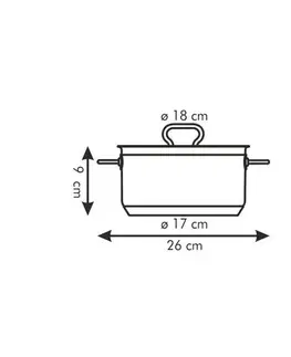 Sady nádobí TESCOMA kastrol HOME PROFI s poklicí ø 18 cm, 2.0 l , pr. 18 cm