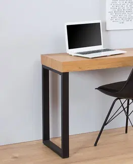 Pracovní stoly Psací stůl ASTERIOS Dekorhome Šedá / černá