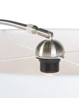 Nastenna svitidla Moderní nástěnná oblouková lampa z oceli s bílým odstínem 50/50/25 nastavitelná