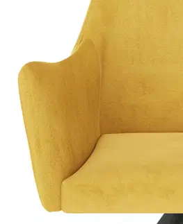 Židle Jídelní křeslo 2 ks samet / kov Dekorhome Růžová