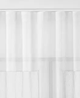 Závěsy Homede Záclona Kresz Wave Tape, bílá, 140 x 140 cm