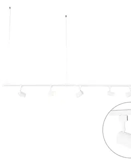 Listove osvetleni Moderní 1-fázový systém závěsných kolejnic bílý s 5 body - Jeana