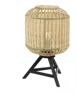 Lampy Přírodní bambusová lampa Alifia na nožkách s výpletem - Ø 37*60cm / E27 Light & Living 1855630