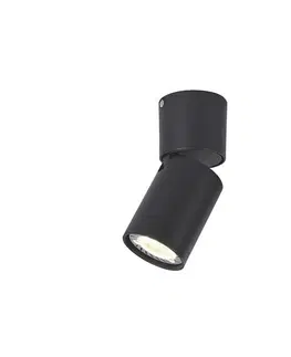 Moderní bodová svítidla ACA Lighting bodové svítidlo nástěnné 1XGU10 černá hliník D5,5XH13CM ELITIS RA301S6BK