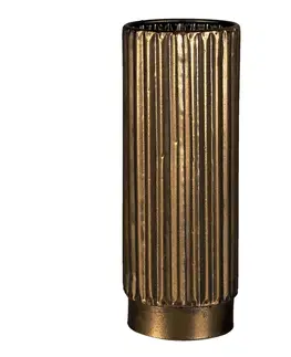 Dekorativní vázy Zlatá dekorativní kovová váza Leah L - Ø 11*28 cm Clayre & Eef 6Y4327