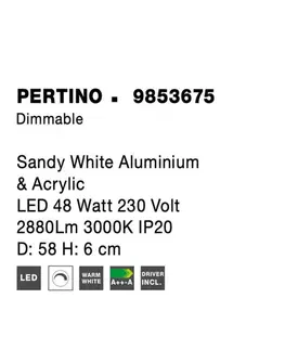 LED stropní svítidla NOVA LUCE stropní svítidlo PERTINO černý hliník a akryl LED 48W 230V 3000K IP20 stmívatelné 9853675