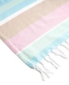 Ručníky Trade Concept Osuška Fouta s třásněmi Stripes pink, 90 x 170 cm
