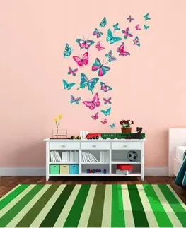 Zvířátka Dekorační nálepka na zeď motýly