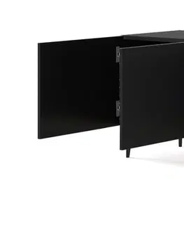 TV stolky ARTBm TV stolek RAVENNA C 4D 200 | černá lesklá Provedení: Černá / černý lesk / zlatá podnož