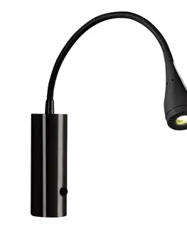 Nástěnná svítidla Nordlux LED nástěnné světlo Mento s pružným ramenem, černé