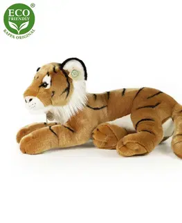 Plyšáci Rappa Plyšový tygr hnědý, 60 cm ECO-FRIENDLY