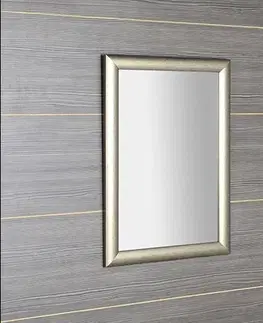 Koupelnová zrcadla SAPHO VALERIA zrcadlo v dřevěném rámu 580x780, platina NL393