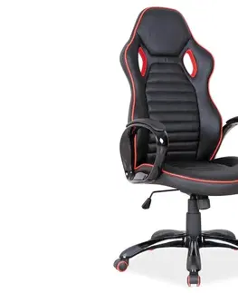 Kancelářské židle Signal Kancelářské křeslo Q-105 Barva: černá / červený lem
