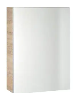 Koupelnová zrcadla AQUALINE VEGA galerka, 50x70x18cm, dub platin VG850