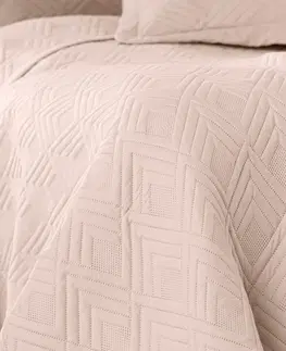 Přikrývky AmeliaHome Přehoz na postel Ophelia pudrová růžová, 220 x 240 cm