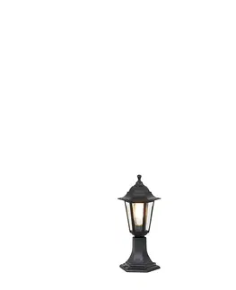 Venkovni lucerny Klasická venkovní stojací lampa černá 42,2 cm IP44 - New Haven