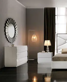 Luxusní a stylové postele Estila Moderní kožená manželská postel Martina s geometrickým vzorovaným čalouněním 150-180cm