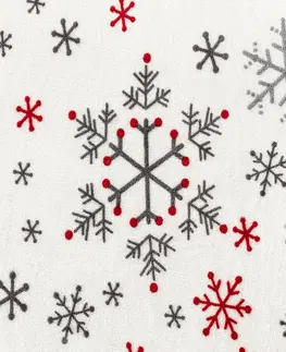 Prostěradla 4Home Vánoční prostěradlo mikroflanel Snowflakes, 160 x 200 cm