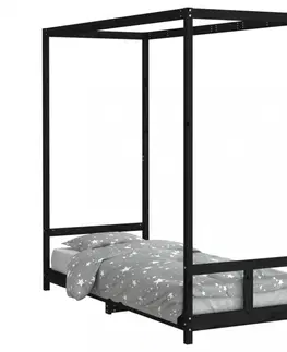 Dětské pokoje Dětská postel s nebesy Dekorhome 80 x 160 cm