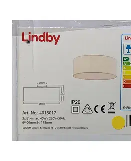 Svítidla Lindby Lindby - Stropní svítidlo HENRIKA 3xE14/40W/230V bílá 