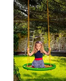 Hračky na zahradu Woody Houpací kruh (průměr 83cm) - zelenočervený