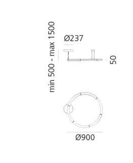 Designová závěsná svítidla Artemide Alphabet of light kruh 90 závěsné - Bluetooth 1206000APP