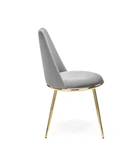 Židle HALMAR Designová židle GLAMOUR K460 šedá