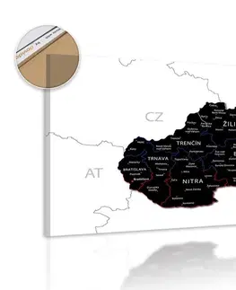 Obrazy na korku Obraz na korku moderní mapa Slovenska
