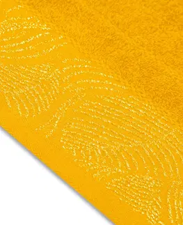 Ručníky AmeliaHome Sada 3 ks ručníků BELLIS klasický styl žlutá, velikost 50x90+70x130