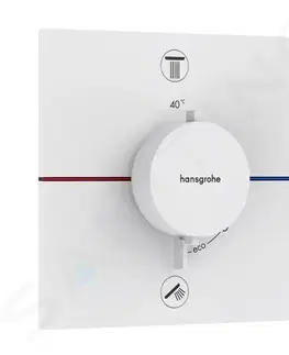 Koupelnové baterie HANSGROHE ShowerSelect Comfort Termostatická baterie pod omítku, pro 2 spotřebiče, matná bílá 15572700