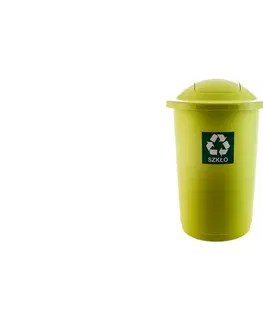 Odpadkové koše PLAFOR - Koš odpadkový ke třídění odpadu 50l zelený