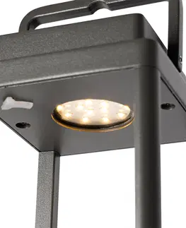 Stolni lampy Venkovní stolní lampa tmavě šedá včetně dobíjecí LED - Yara