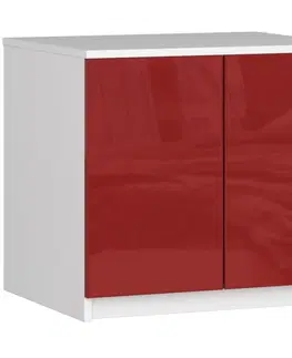Šatní skříně Ak furniture Nástavec na skříň Star 60 cm bílý/červený lesk