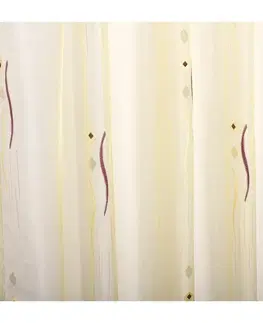 Metráž Záclona voálová, Erika metráž s olůvkem, žlutá, 250 m 250 cm