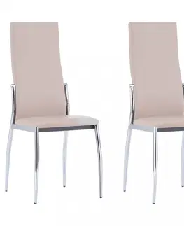 Židle Jídelní židle 2 ks umělá kůže Dekorhome Červená