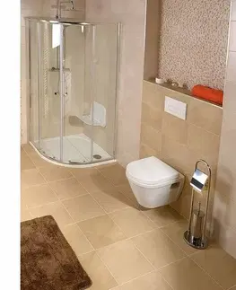 WC štětky AQUALINE SB131 Samba stojan s podstavcem, WC štětkou a držákem toaletního papíru, stříbrná