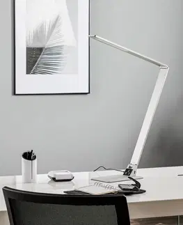 Stolní lampy Fabas Luce Plochá stolní pracovní LED lampa Wasp z hliníku
