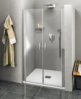 Sprchové kouty POLYSAN ZOOM sprchové dveře dvojkřídlé 800, čiré sklo ZL1780