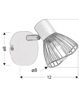 LED osvětlení Nástěnná lampa FLY Candellux Bílá / stříbrná